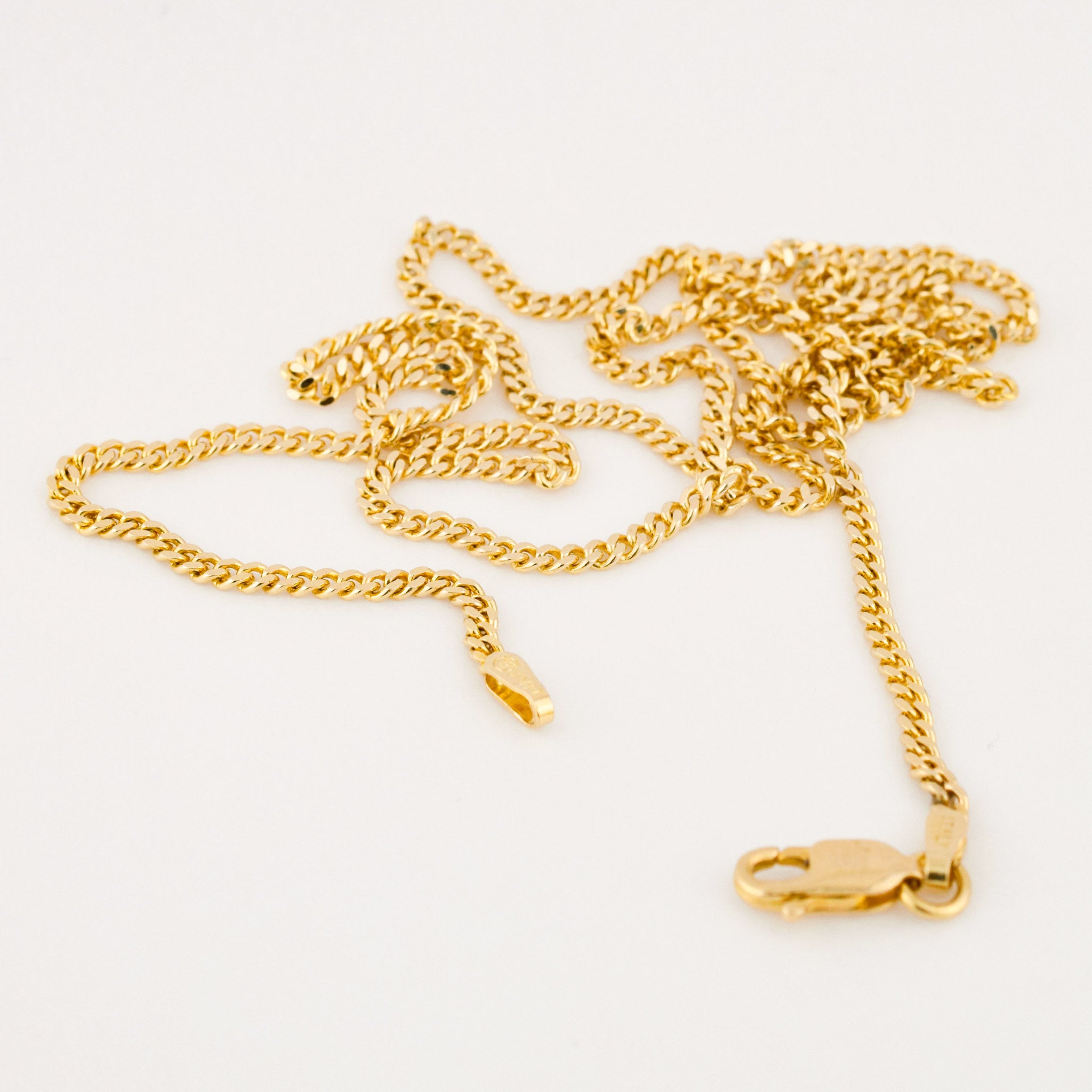 vintage gold 20.5" curb chain necklace