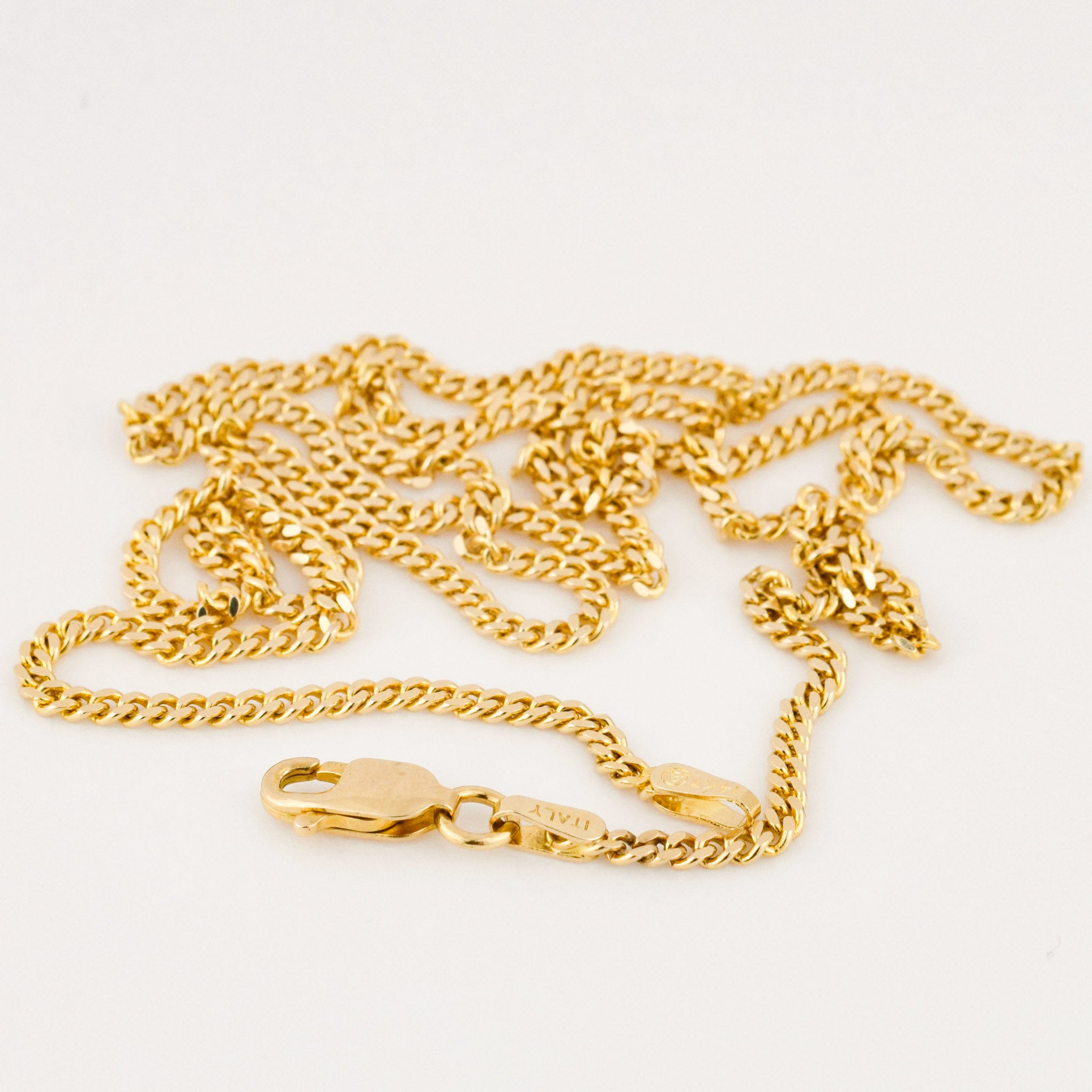 vintage gold 20.5" curb chain necklace