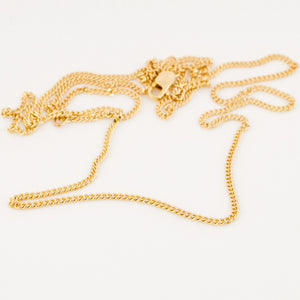 vintage gold 20" curb chain necklace