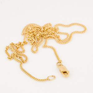 vintage gold 20" curb chain necklace