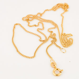 vintage gold 20" curb chain necklace 