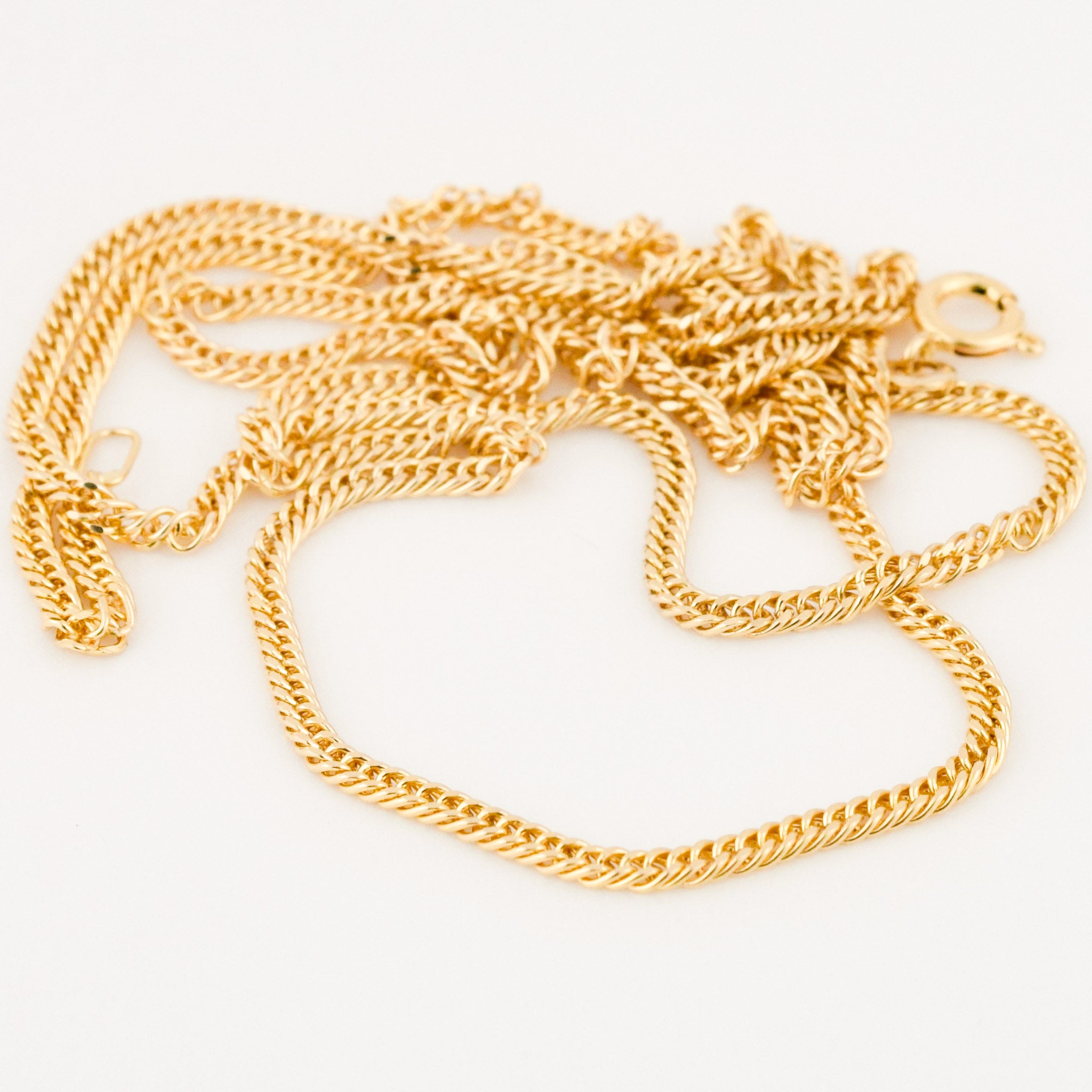 vintage gold 20.25" curb chain necklace