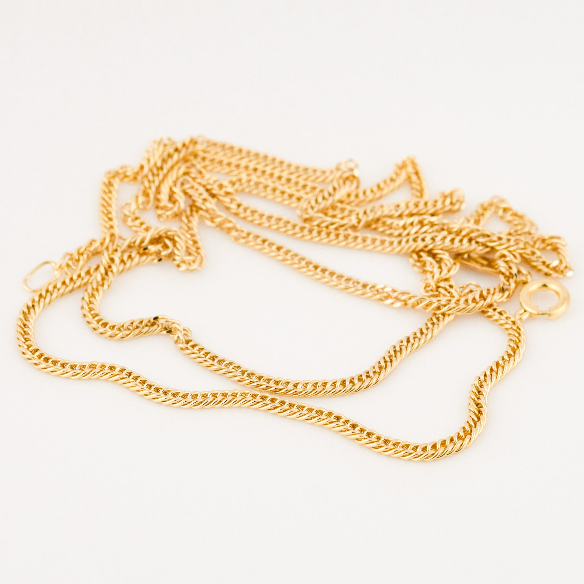 vintage gold 20.25" curb chain necklace