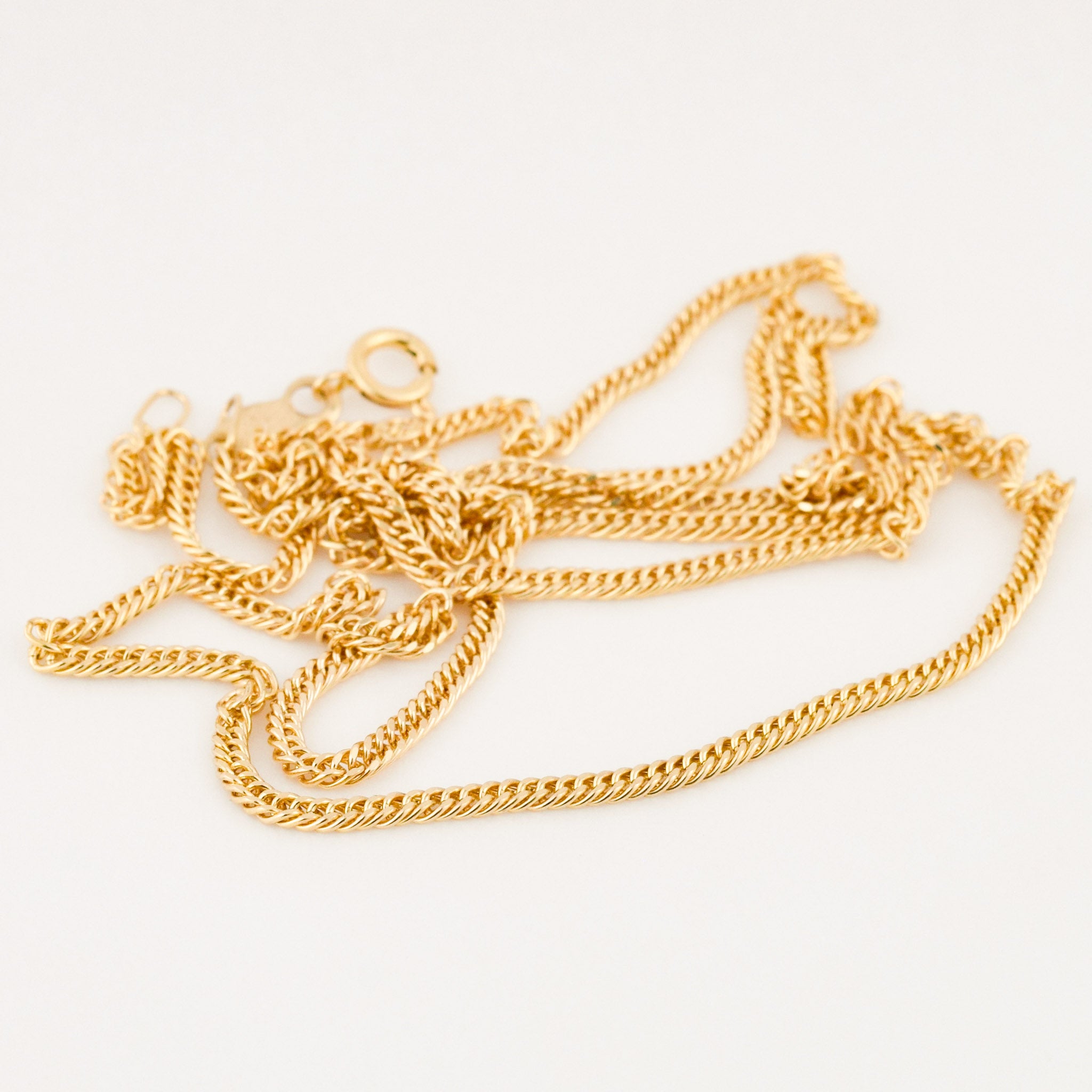 vintage gold 20.25" curb chain necklace