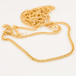 vintage gold 20.25" curb chain necklace