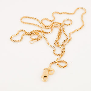 vintage 14k gold 18.5" box chain necklace