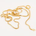vintage gold box chain necklace