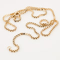 vintage gold chunky box chain necklace