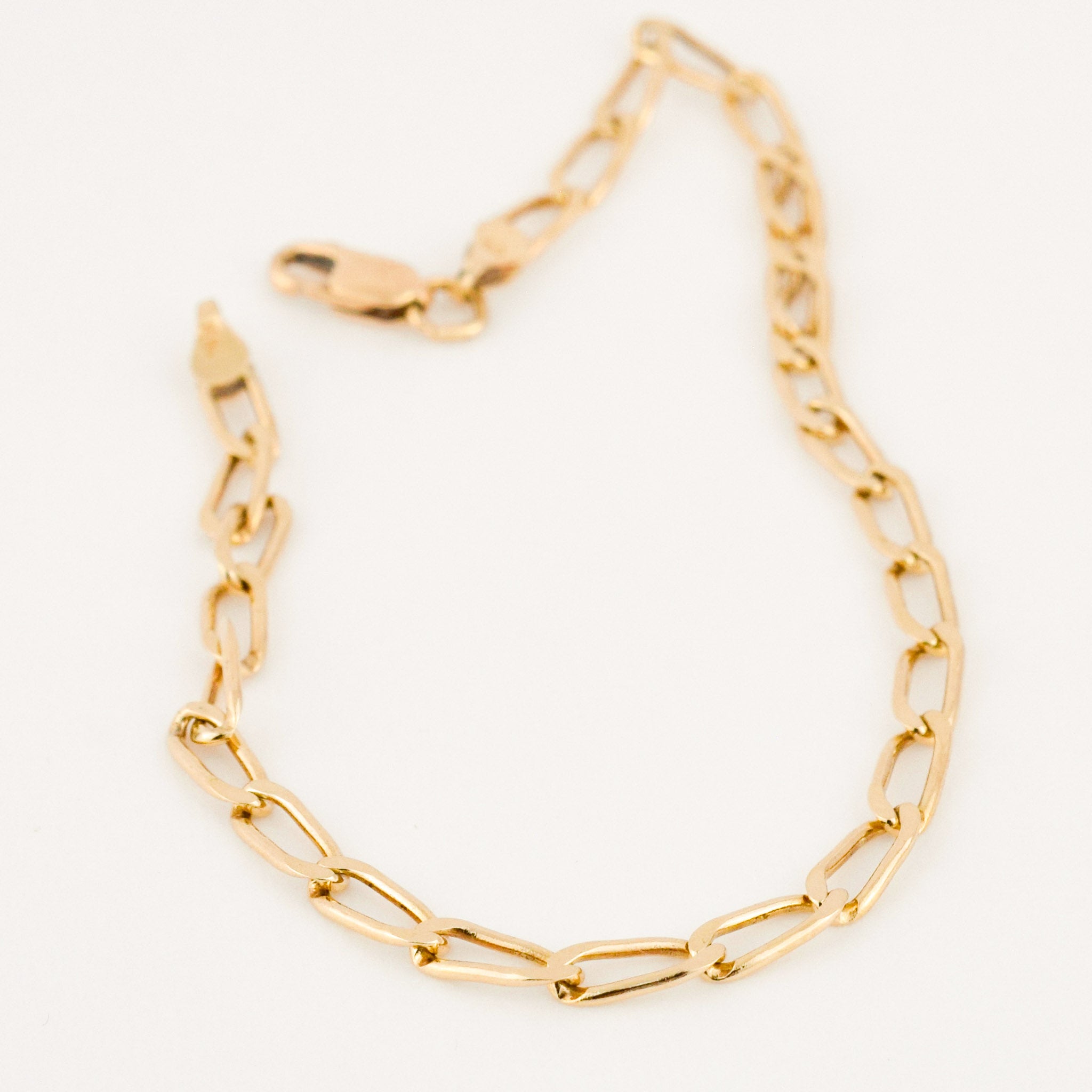 vintage gold loose curb chain bracelet 