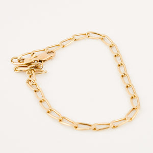 vintage gold loose curb chain bracelet 
