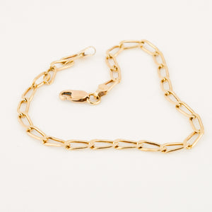 vintage gold loose curb chain bracelet 