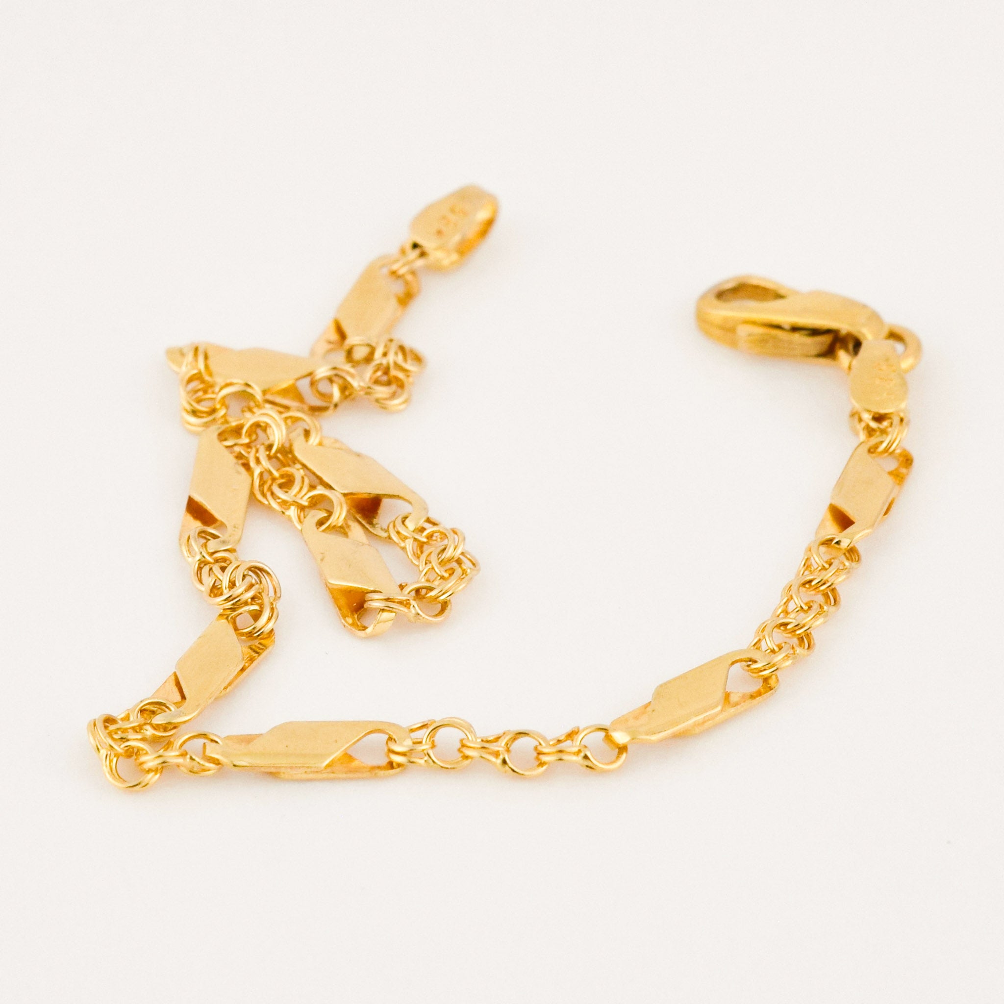 vintage gold fancy link bracelet 