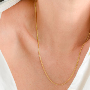 vintage gold 20.25" curb chain necklace
