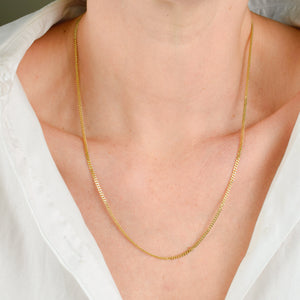 vintage gold 20.5" curb chain necklace