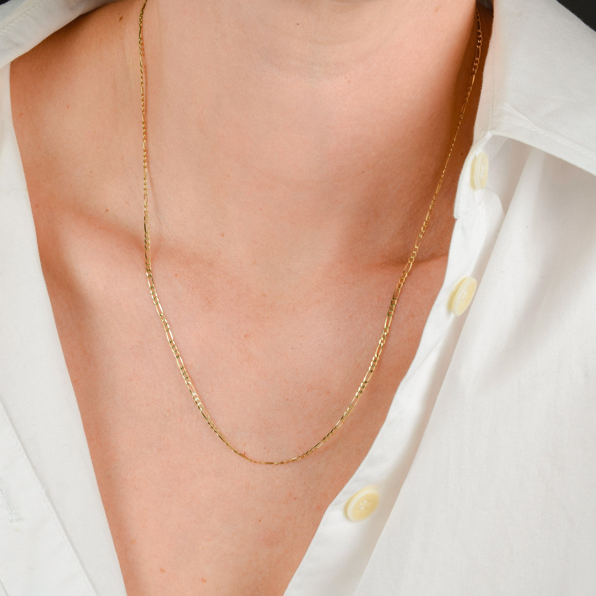 20" Figaro Chain Necklace