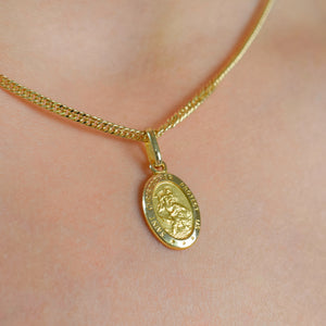 small gold saint christopher gold charm 