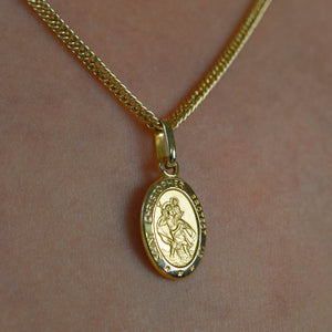 small gold saint christopher gold charm 