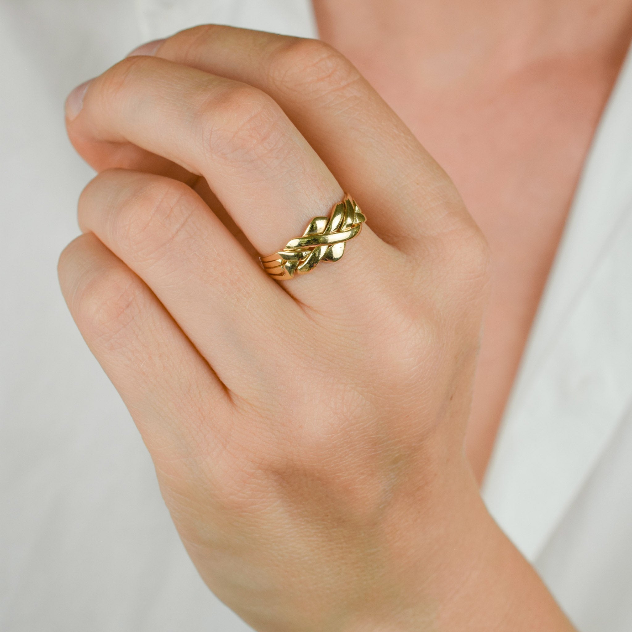 vintage gold puzzle ring