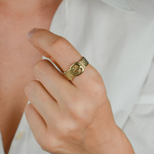 antique gold buckle ring