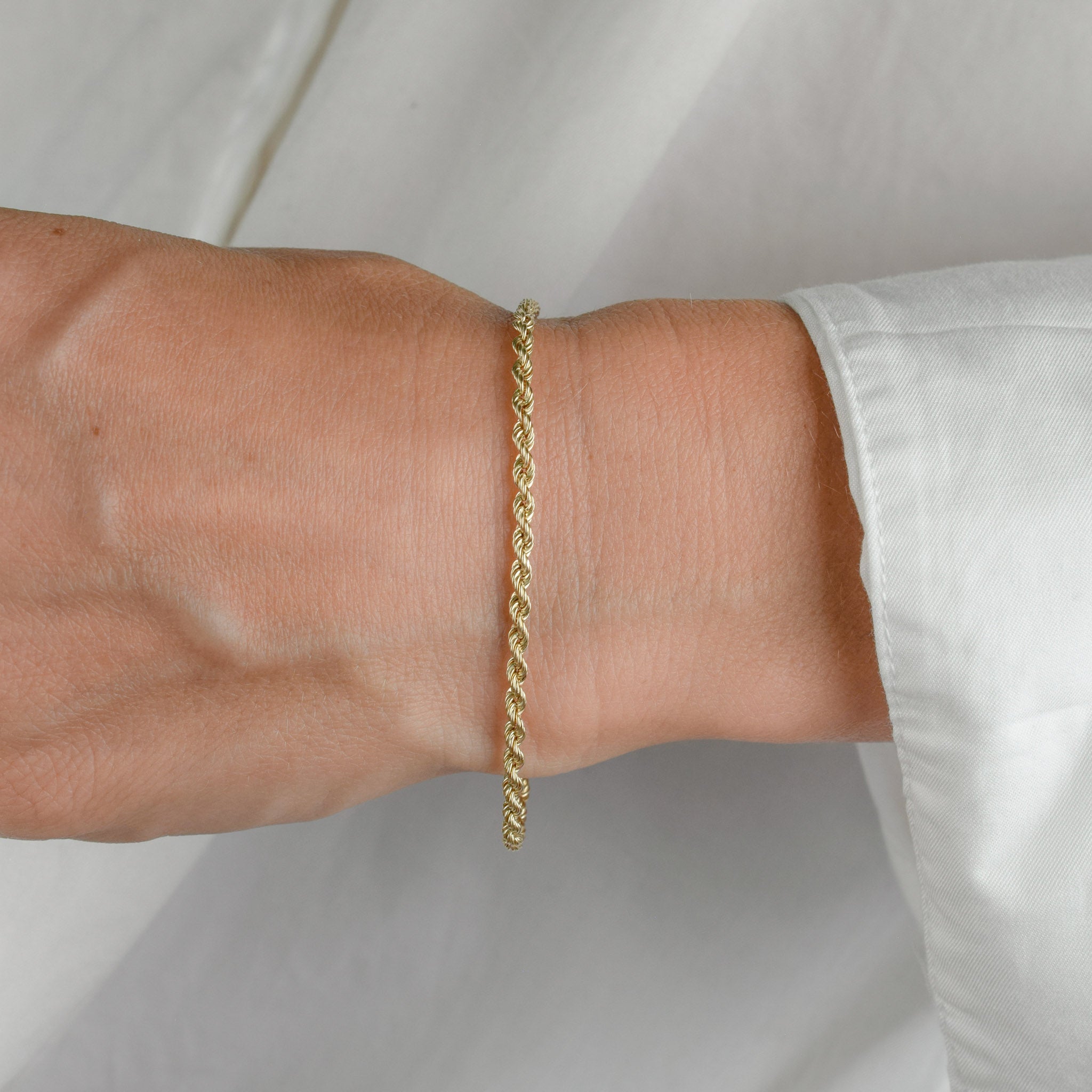 vintage gold rope chain bracelet 