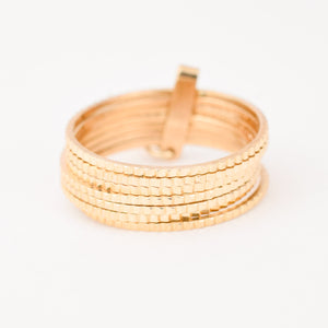 vintage gold 7 day ring