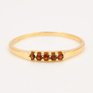 vintage gold garnet ring 