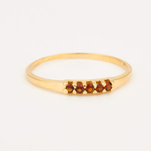 vintage gold garnet ring 