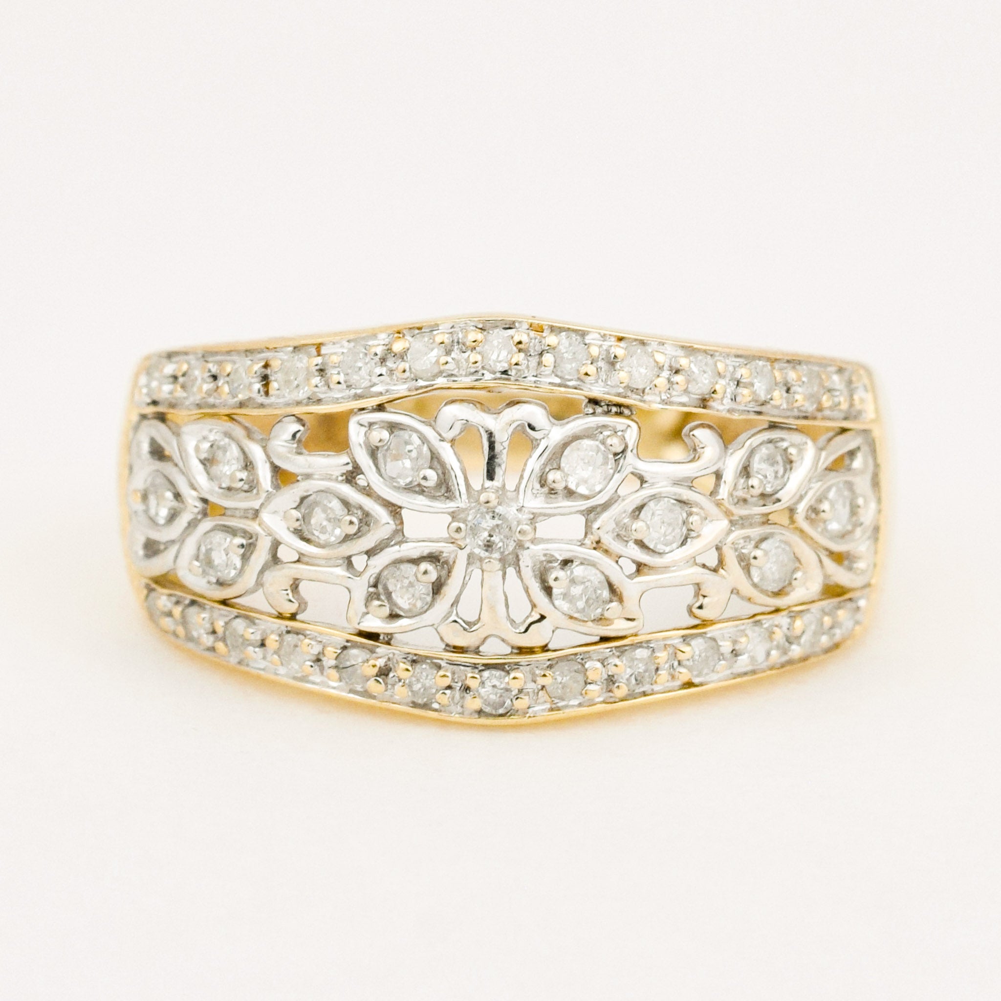 Floral Diamond Band