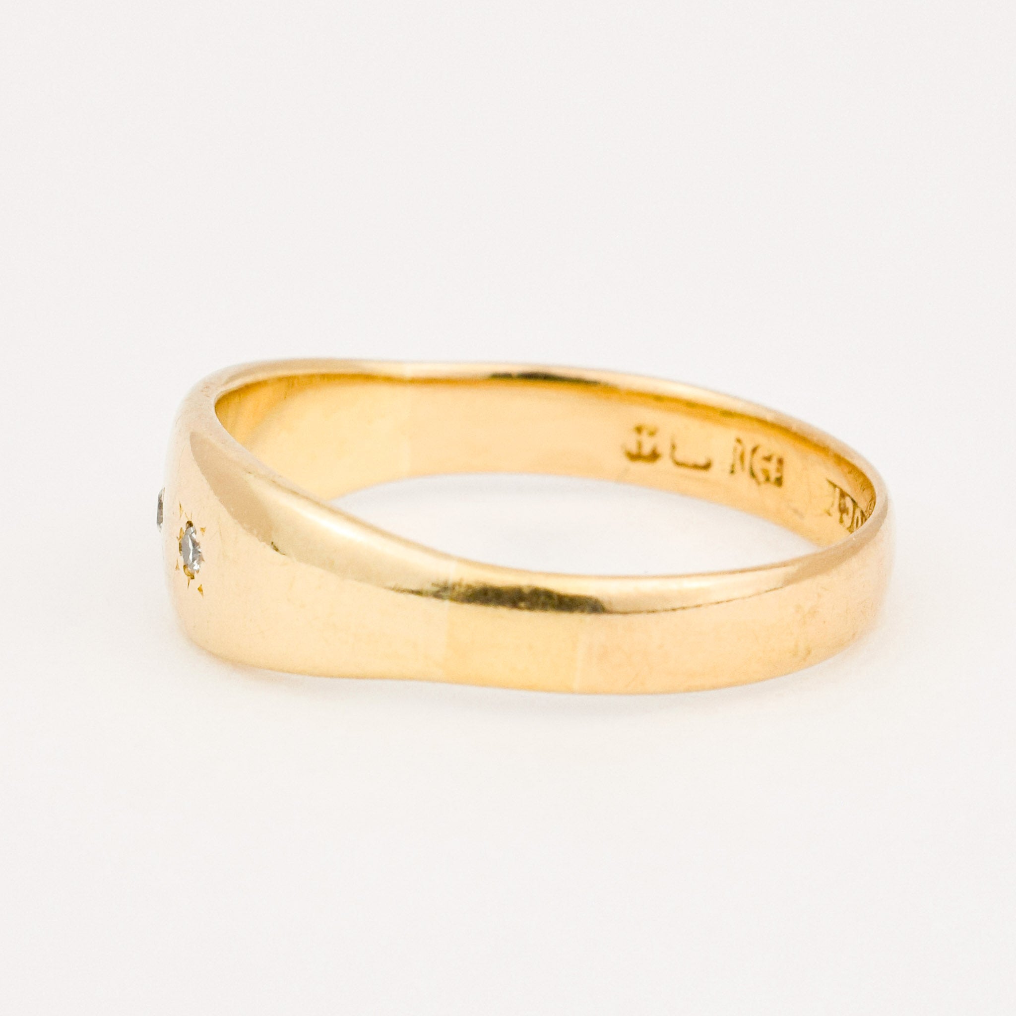 vintage gold diamond trinity ring