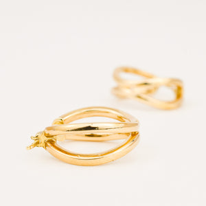 vintage 14k gold hoop earrings 