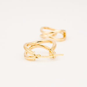 vintage 14k gold hoop earrings 