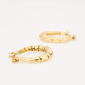 vintage gold bamboo hoop earrings