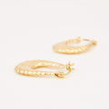 vintage gold oval hoop earrings 