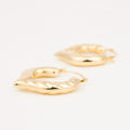 20.8 mm Heart Shaped Gold Hoops