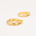 vintage gold twist hoop earrings