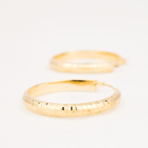Glistening Large Hammered Hoops