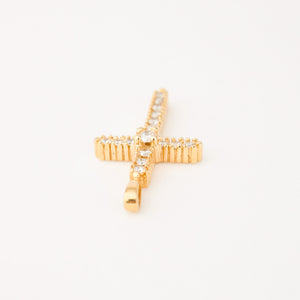 vintage gold diamond cross pendant 