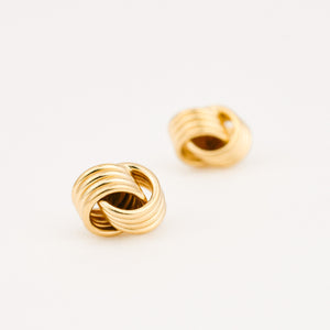 vintage gold love knot earrings