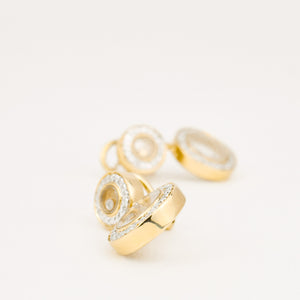 vintage gold diamond drop earrings 