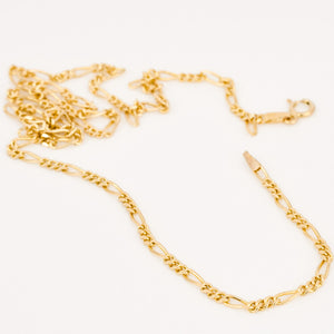 vintage gold figaro chain necklace 