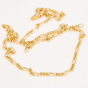 vintage gold figaro chain necklace 