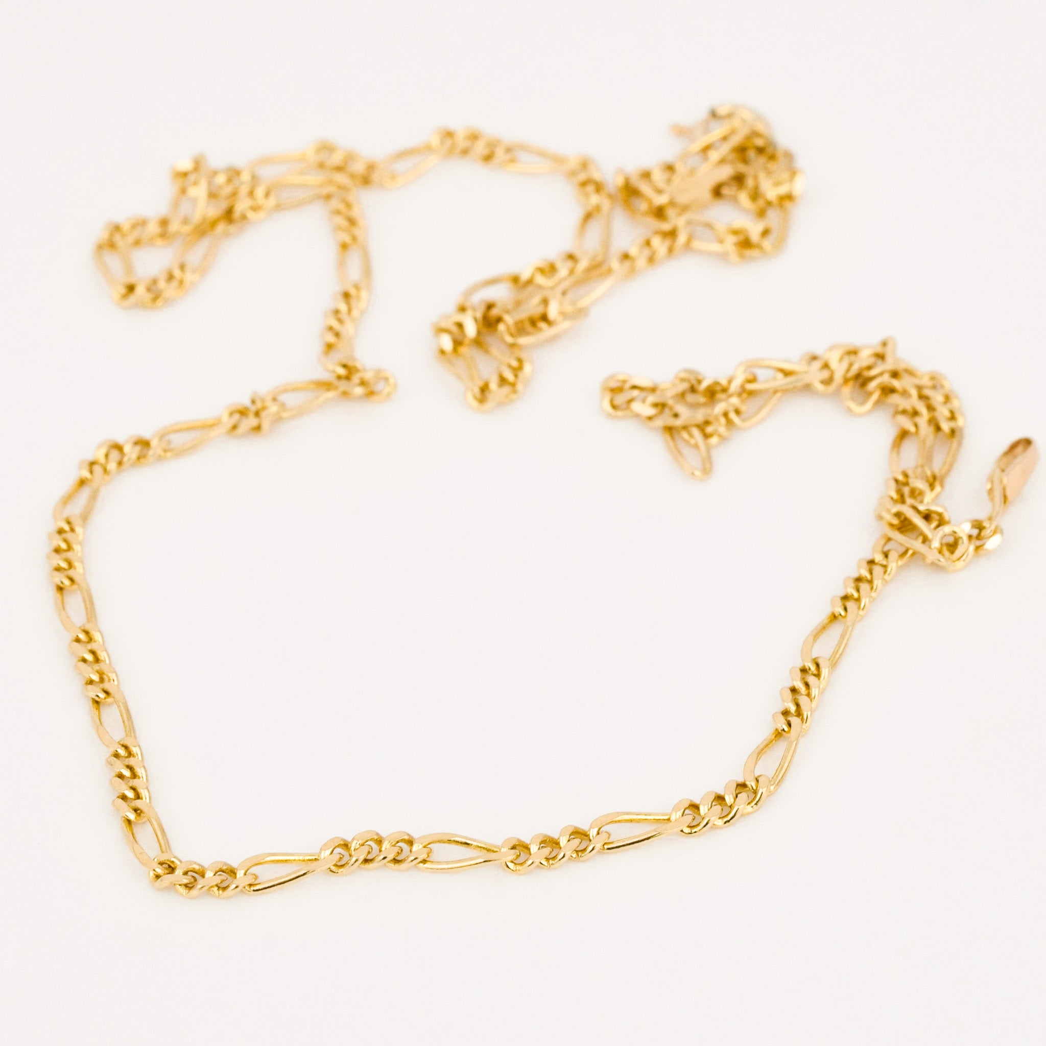 vintage gold figaro chain necklace 