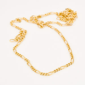 vintage gold figaro chain necklace 