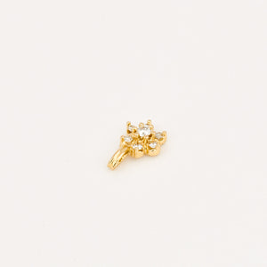 vintage diamond floral charm