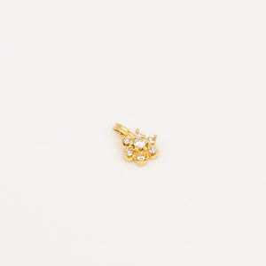 vintage diamond floral charm