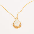 vintage gold opal necklace