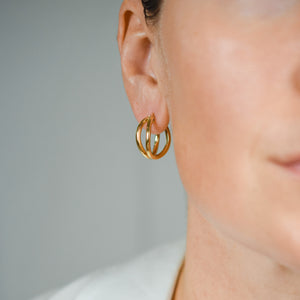 vintage 14k gold hoop earrings 