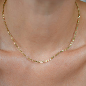 vintage gold figaro chain necklace 