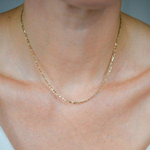 vintage gold 16" Mariner link necklace