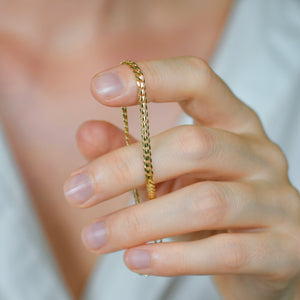 vintage gold curb chain bracelet 